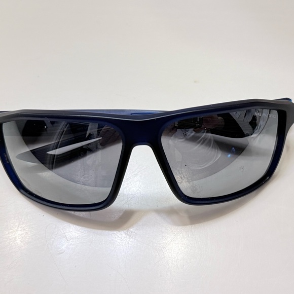 BADASS Nike Legend Sunglasses in Obsidian Blue Frames & Ocean Fog Gray Lenses - Picture 5 of 12